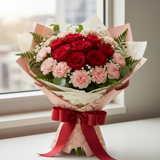 Wrapped Rose Bouquet (No Vase)