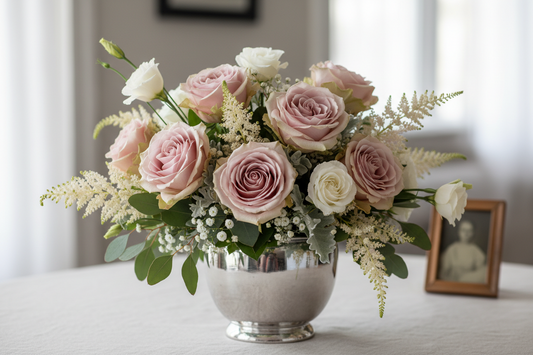 Eternal Bloom Vase (Mixed Soft Pinks)